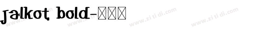 jalkot bold字体转换